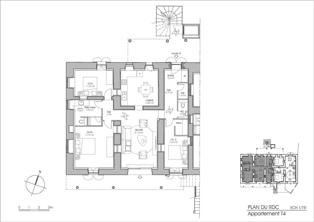 APPART T4 100 m2 REZ DE JARDIN - Photo 3