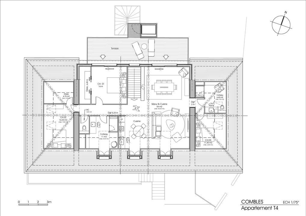 APPART T4 136.65 m2 GRANDE TERRASSE - Photo 3