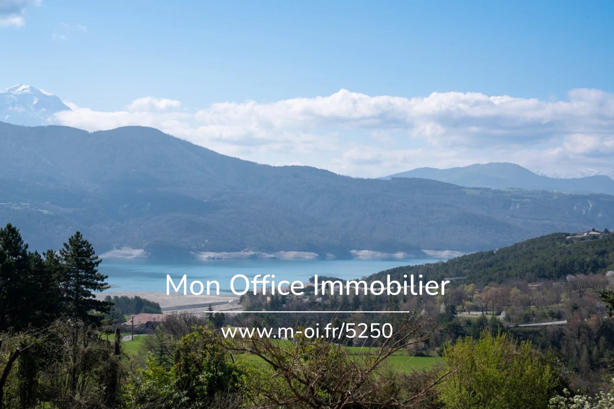 Référence : 6621-MTE. - Terrain viabilisé et borné avec permis purgé - Vue Lac de Serre-Ponçon