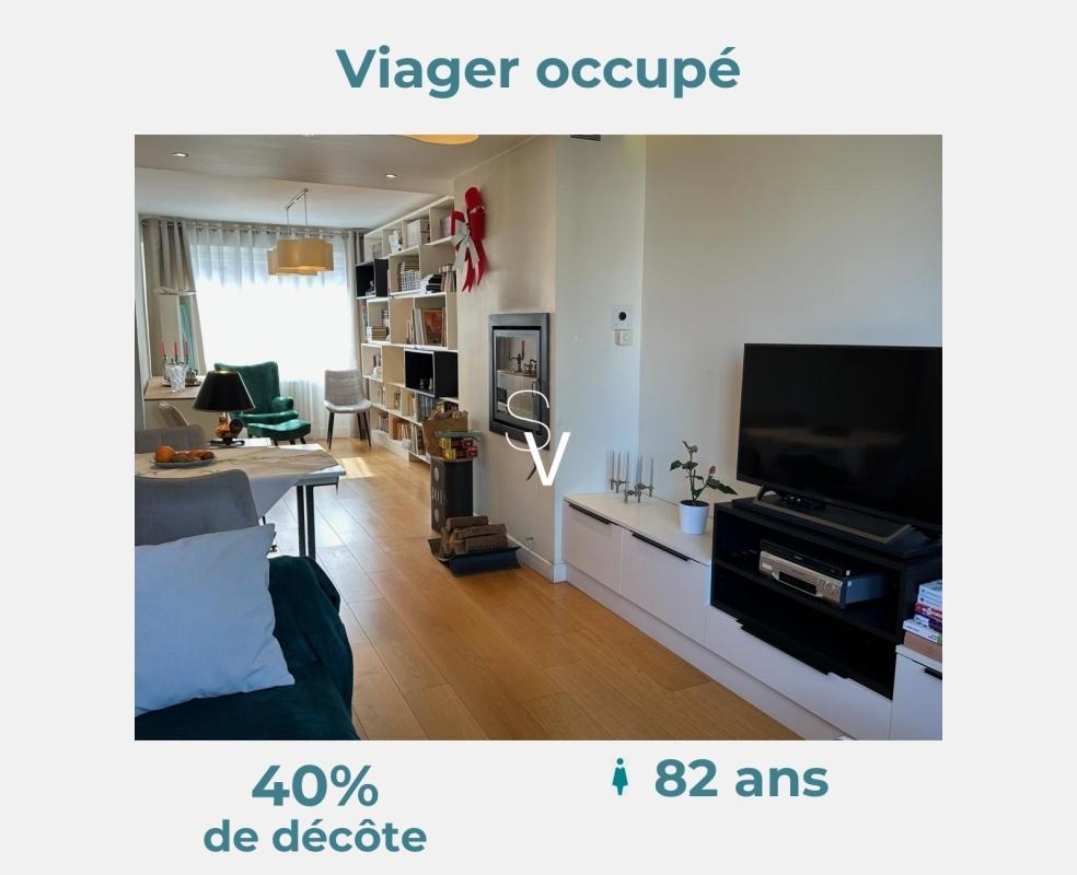 Viager occupé - Appartement T3 de 72 m2 avec terrasse et garage fermé - Madame 82 ans