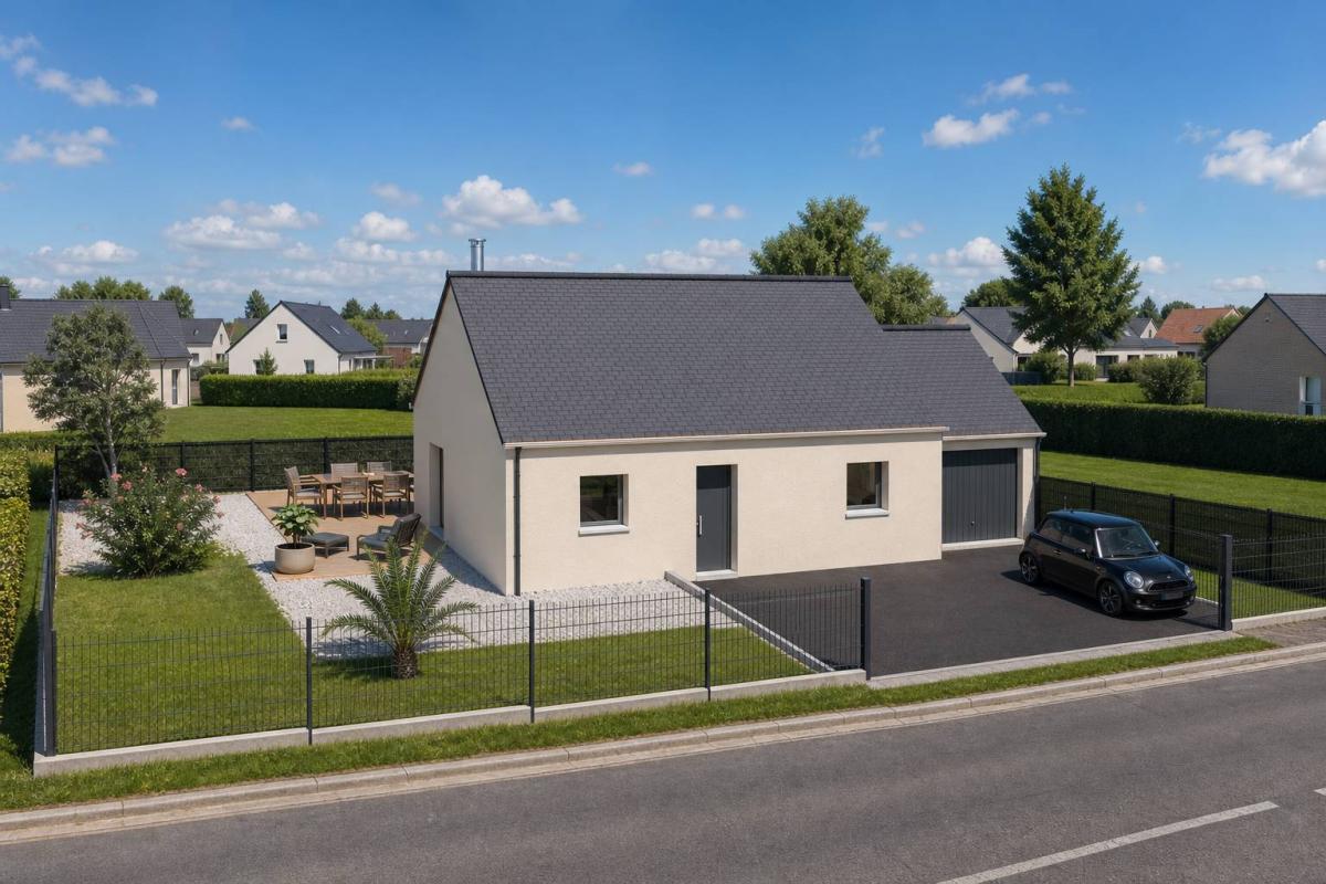Maison de plain-pied 66m² - 2 chambres