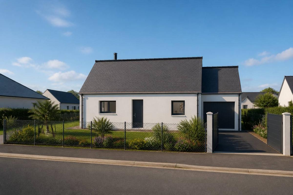 Maison de plain pieds 2 chambres - 66 m²