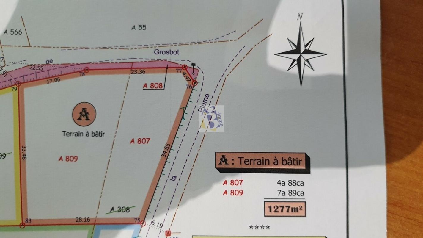 30 minutes Est d'Angoulême , terrain à constuire 1277m²