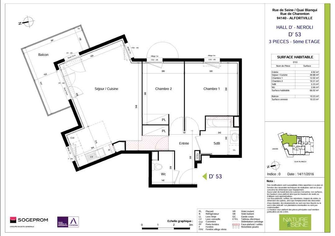 Appartement - 5ème étage - 66 m2 - 3 pièces - Meublé - Photo 5
