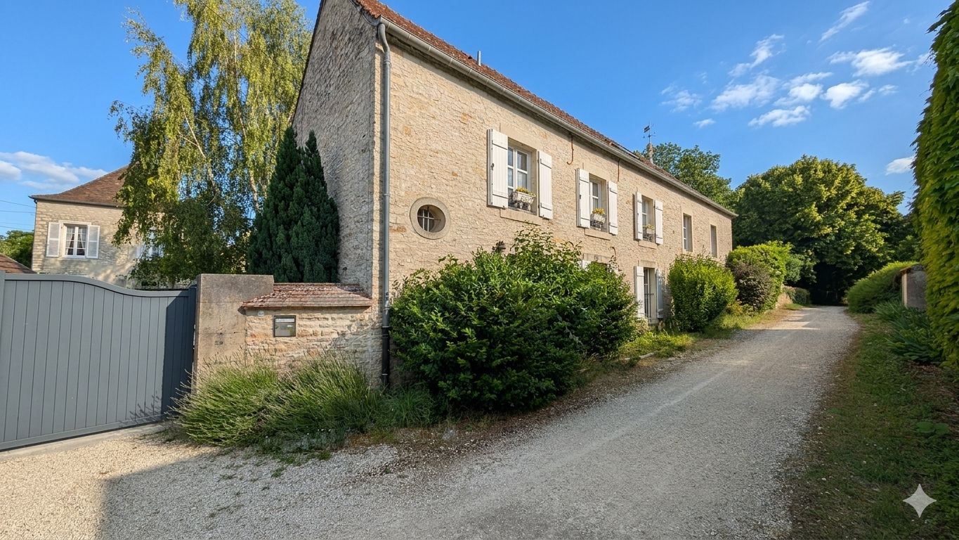 Rare à la vente – Ancien corps de ferme rénové du XIXe siècle aux portes de Dijon