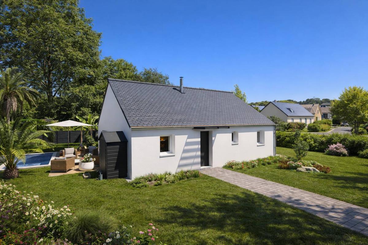 Maison plain-pied neuve 81 m² – 3 chambres – terrain 378 m² à Pleumeur-Bodou