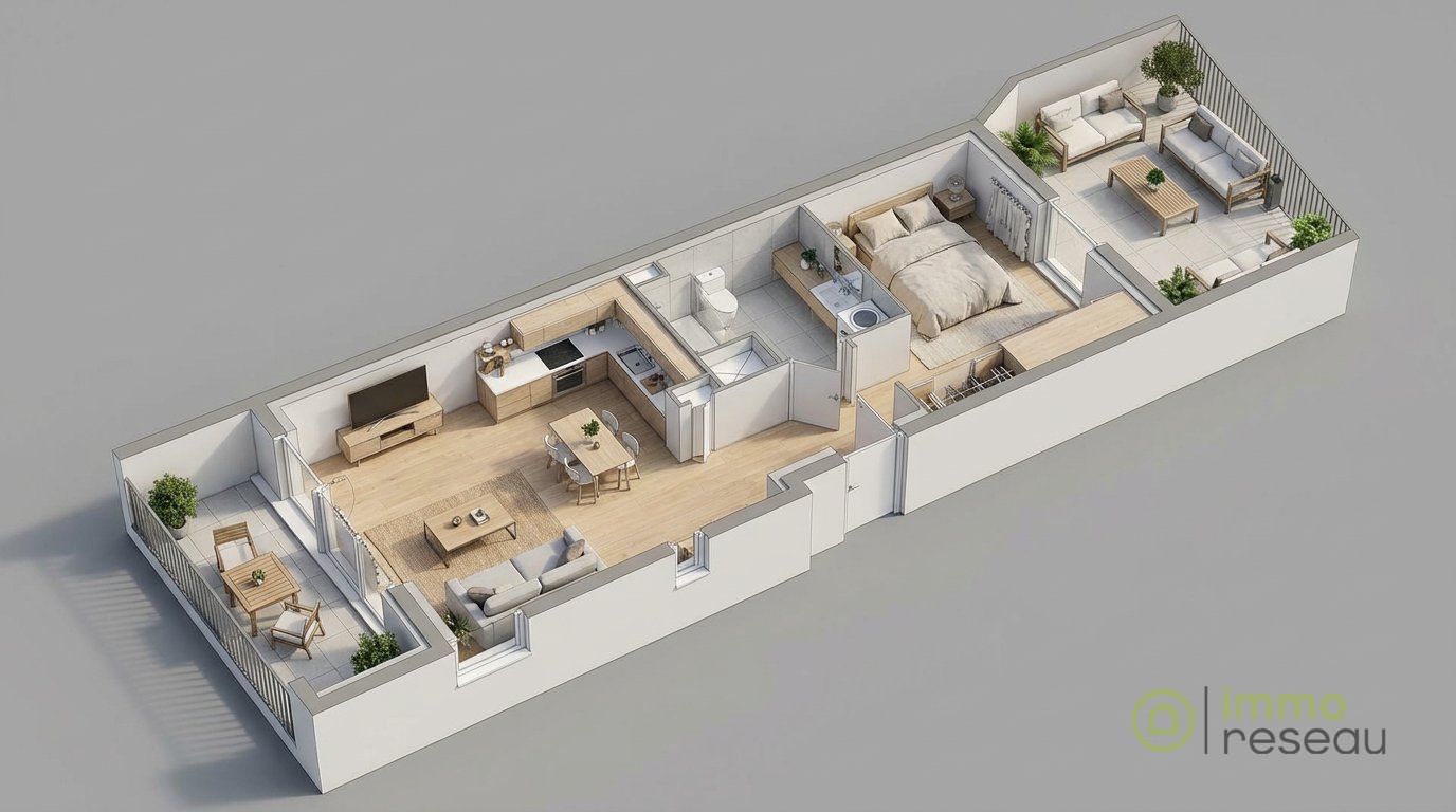 Appartement en frais réduits - Photo 2