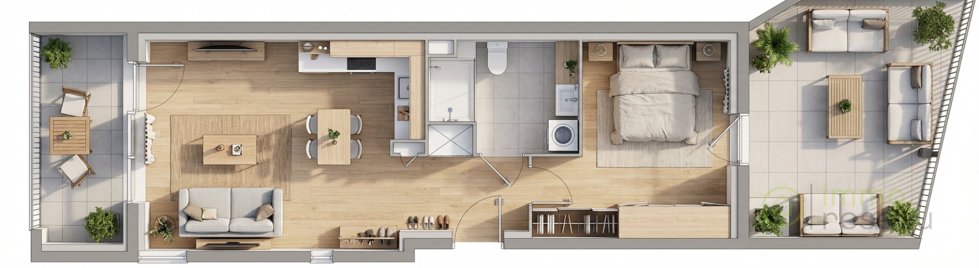 Appartement en frais réduits - Photo 3