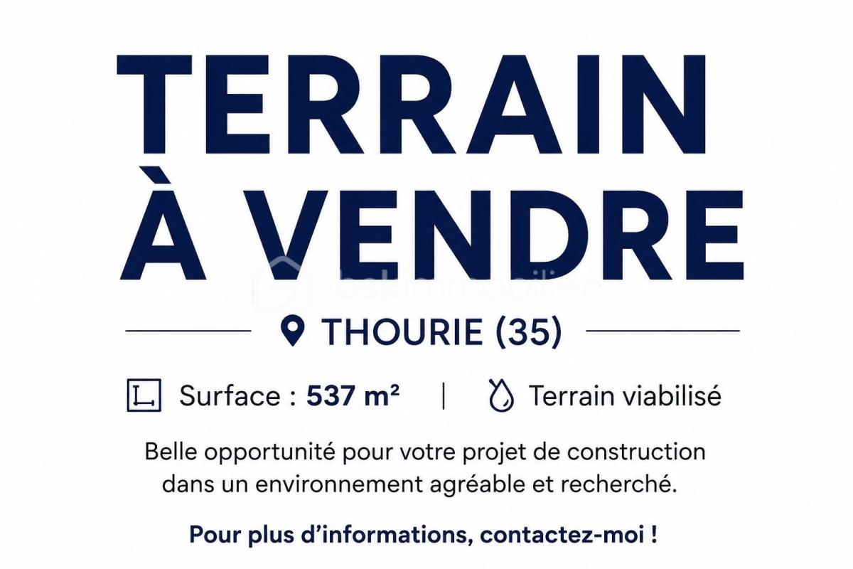 Terrain viabilisé à vendre – Thourie (35) – 537 m²