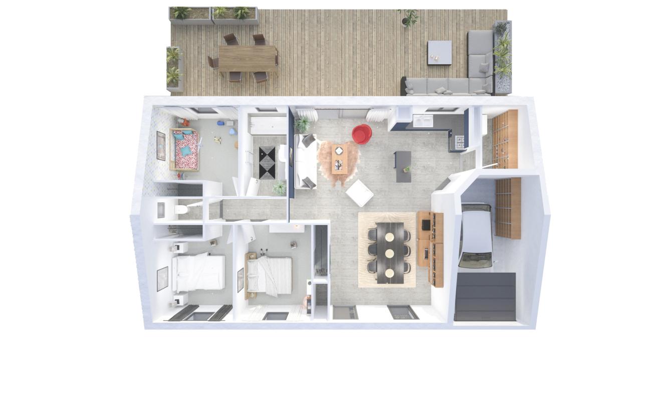 Maison ROUCOU 90 m² + garage à Sablons