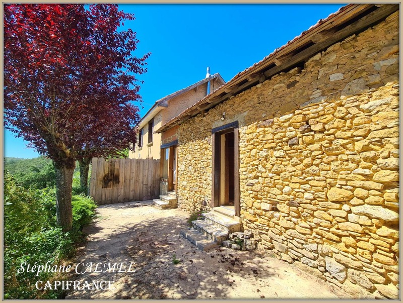Dpt Dordogne (24), à vendre CAMPAGNAC LES QUERCY - Au calme avec vue dégagée - Maison en pierre - 2 logements