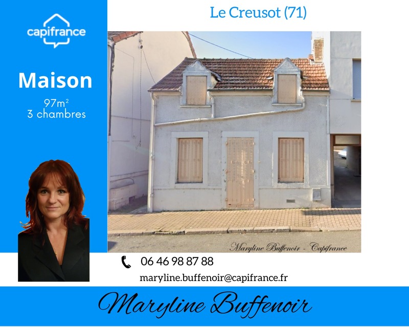 Dpt Saône et Loire (71), à vendre  maison P6 de 97 m² - Terrain de 193,00 m²