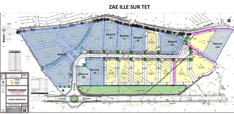 Dpt Pyrénées Orientales (66), à vendre ILLE SUR TET terrain constructible de 1053 m² plat, viabilisé