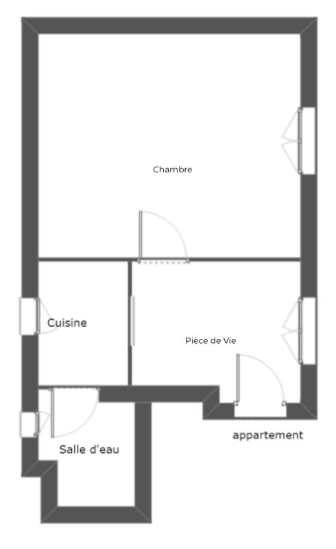 Appartement T2 Rue Bresssigny