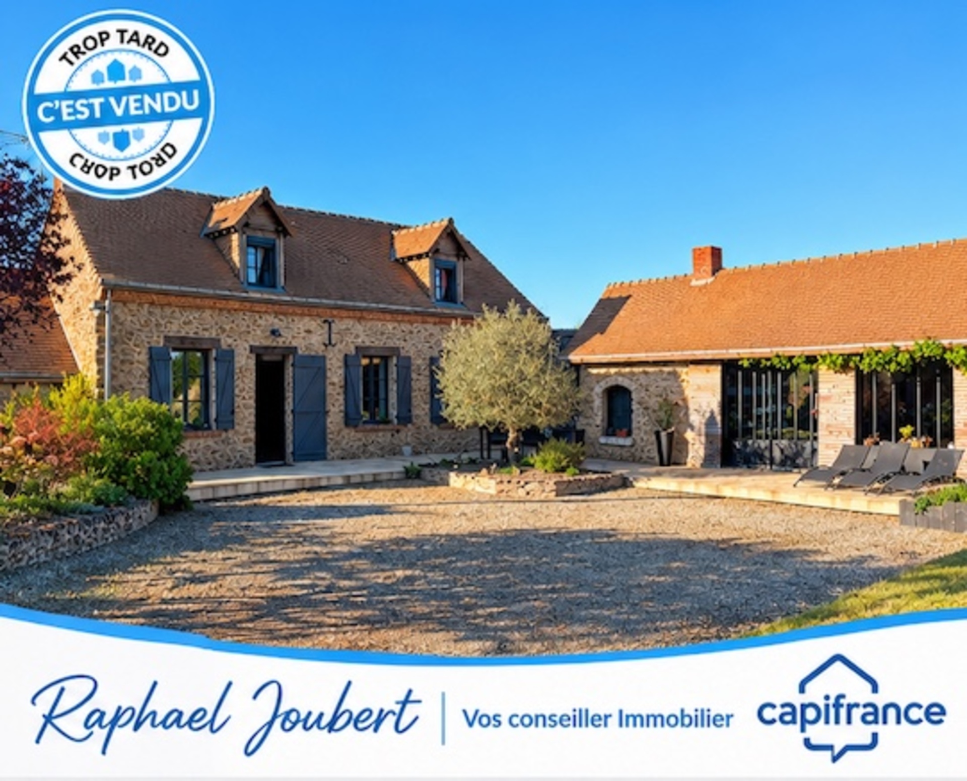 Maison à vendre longère rénovée trois chambres LAVARE (72)