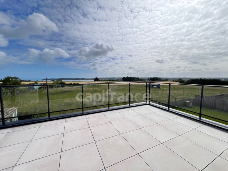 Maison contemporaine neuve 6 pièces avec vue mer exceptionnelle sur la Baie des Grèves LANGUEUX (22)