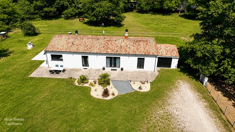 Maison 135 m² - 3 chambres chacune avec salle d'eau – 2 hectares – Prairie pour chevaux – DPE B – 10 min de Montpon