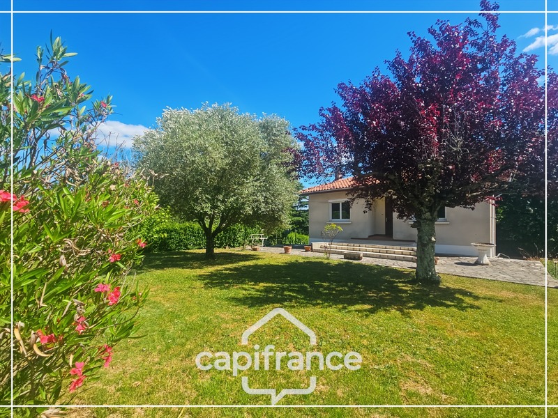Maison avec sous-sol, 3 chambres, jardin, garage, accès de plain pied depuis la terrasse