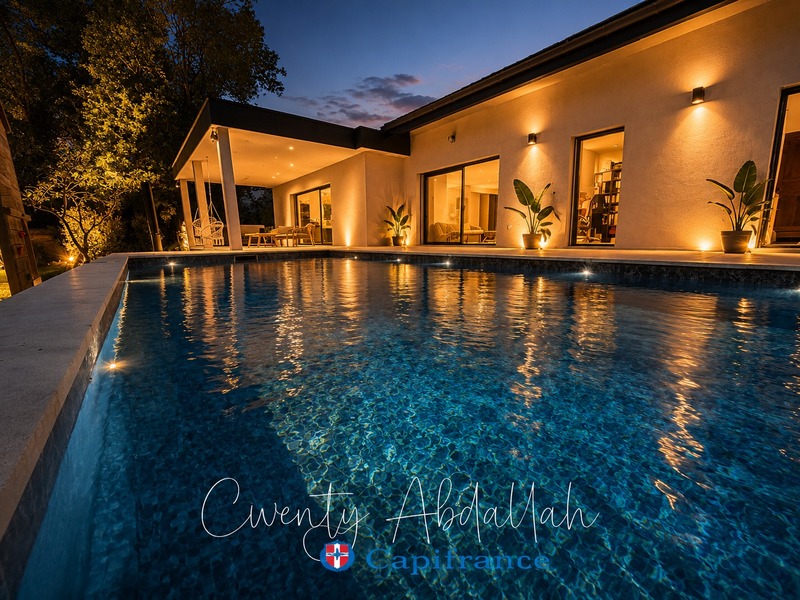 VILLA CONTEMPORAINE D'EXCEPTION – 192 m² DE PLAIN-PIED AVEC PISCINE - en limite de Gilly sur Isère (73)
