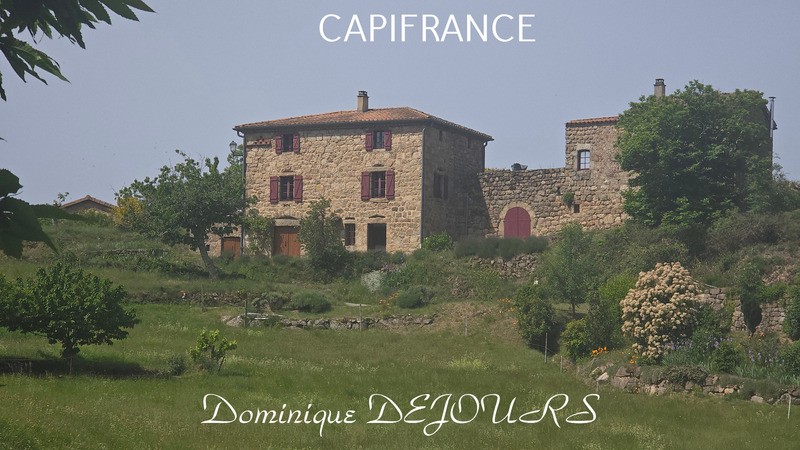 Ardèche, ensemble charmant de 2 maisons en pierres, avec terrasses, caves voutées et terrains attenants
