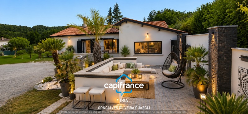 Villa contemporaine 150 m² - 4 chambres - 1 bureau - Garage 45m² - Grand terrain - VILLENEUVE SUR LOT