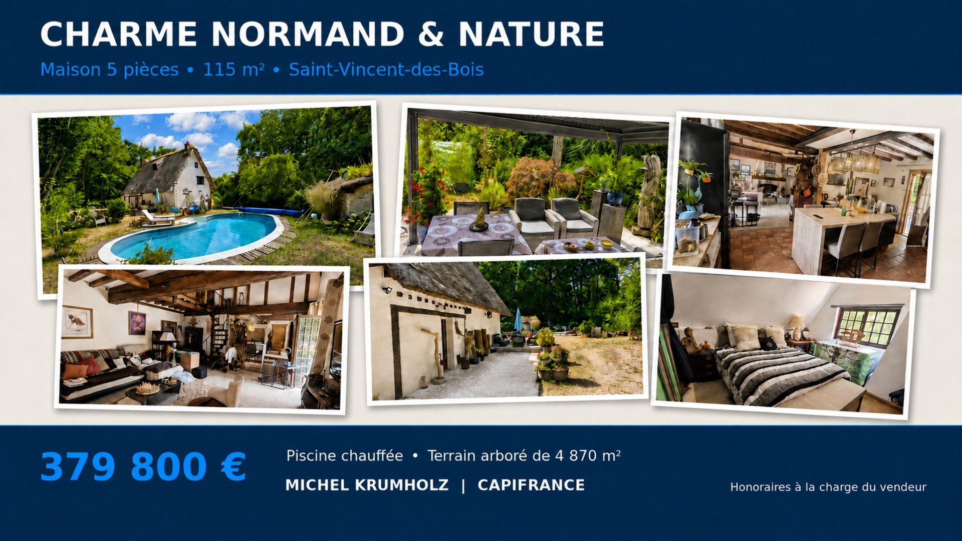 Maison à vendre 5 pièces SAINT VINCENT DES BOIS (27)