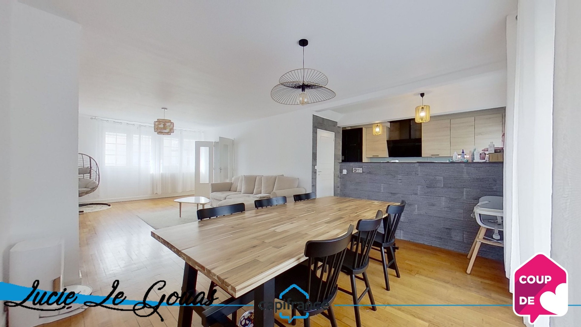 Maison jumelée de 114m² avec garage et jardin