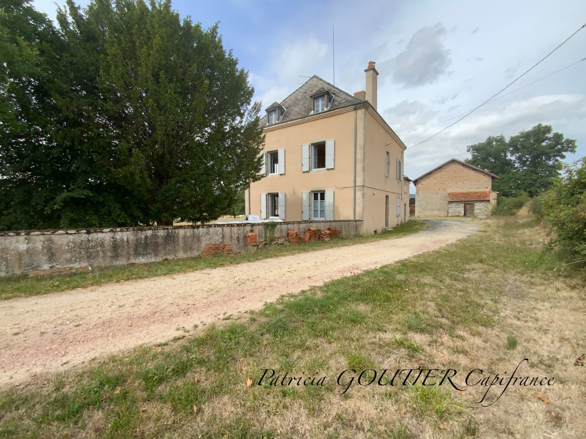 A SAINT FORGEUX LESPINASSE (42) MAISON DE CARACTERE de 200 M2 avec DEPENDANCES et terrain clos de 8400M2