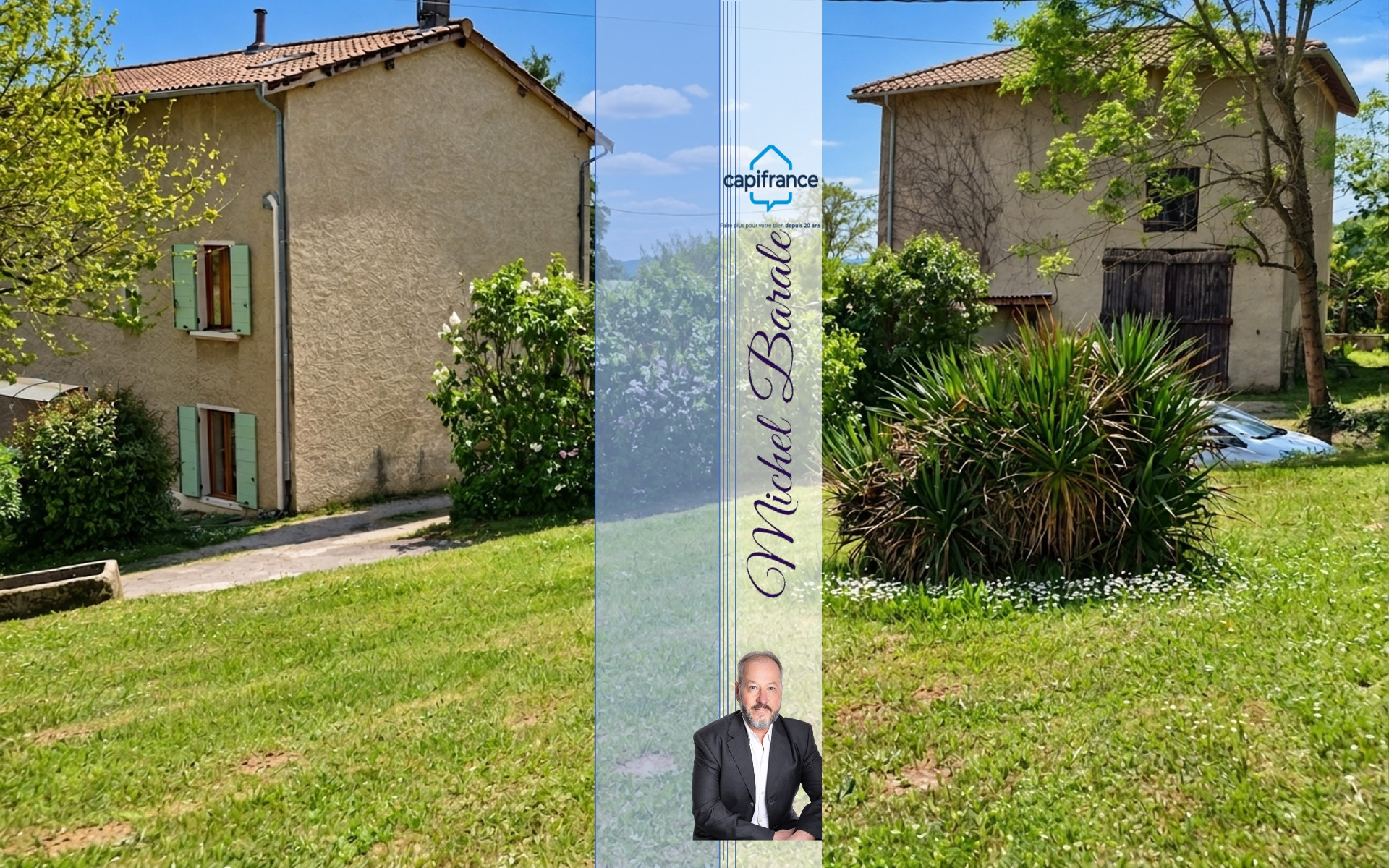 CHAPONOST – OUEST LYONNAIS Ancien corps de ferme – 210 m² habitables – 6/7 chambres – Dépendance – Terrain clos et arboré de 3 286 m²
