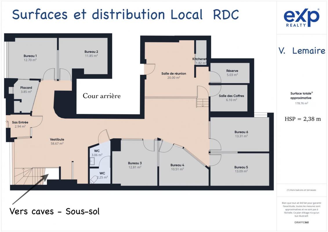 Local 180 m² + 62 m² de caves à Pontault-Combault