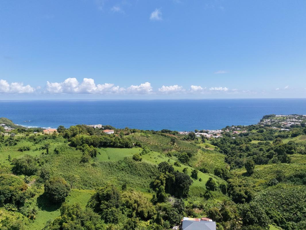 Terrain plat de 1550 m2- Vue dégagée mer et campagne