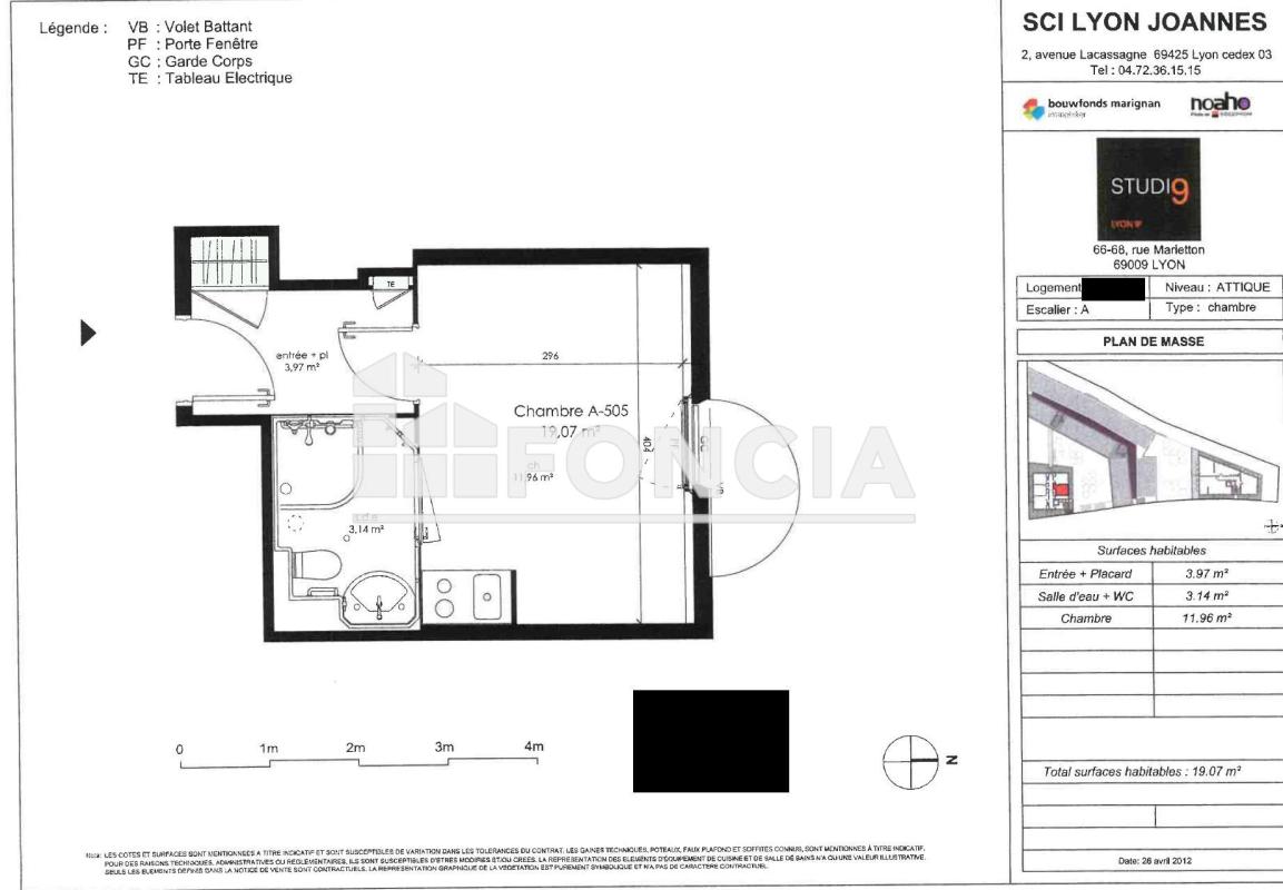 Studio (19 m²) à vendre - Lyon 9ᵉ (69009)