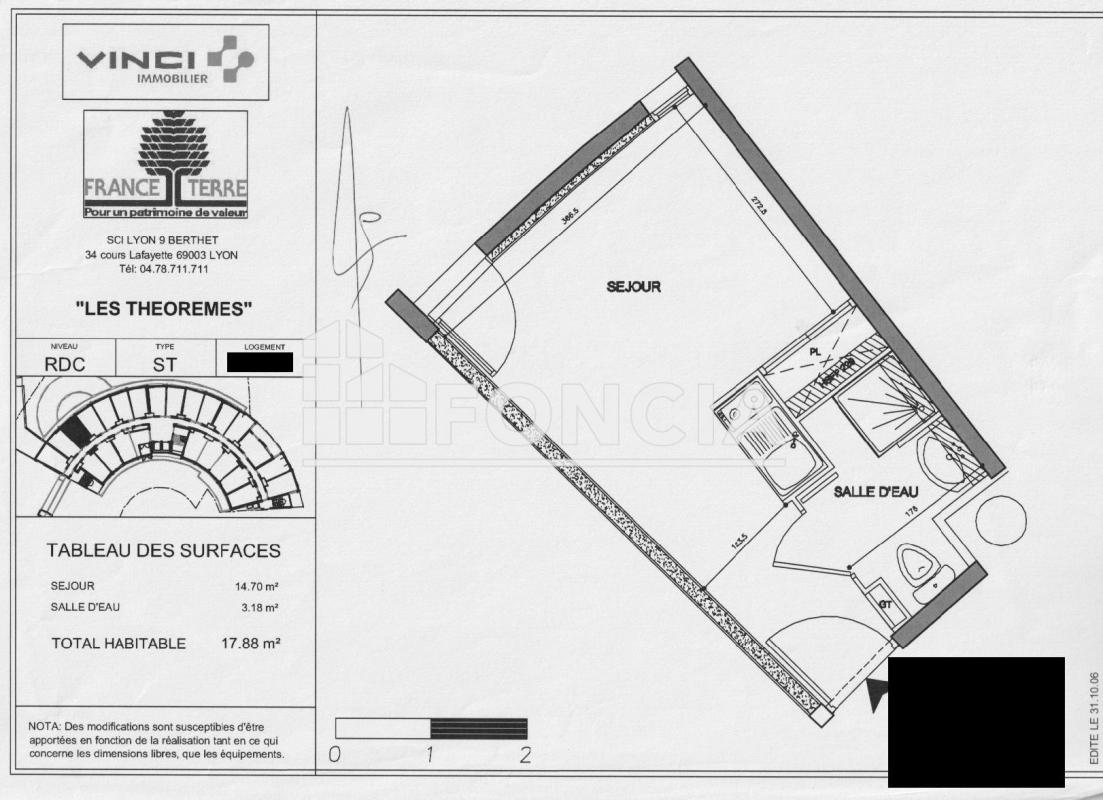 Studio (17.88 m²) à vendre - Lyon 9ᵉ (69009)