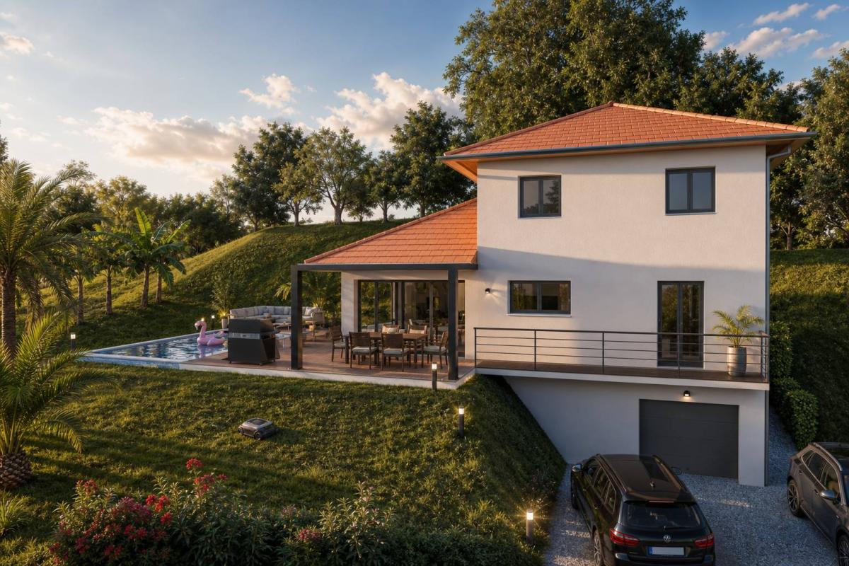 Maison familiale avec sous-sol et vue dégagée