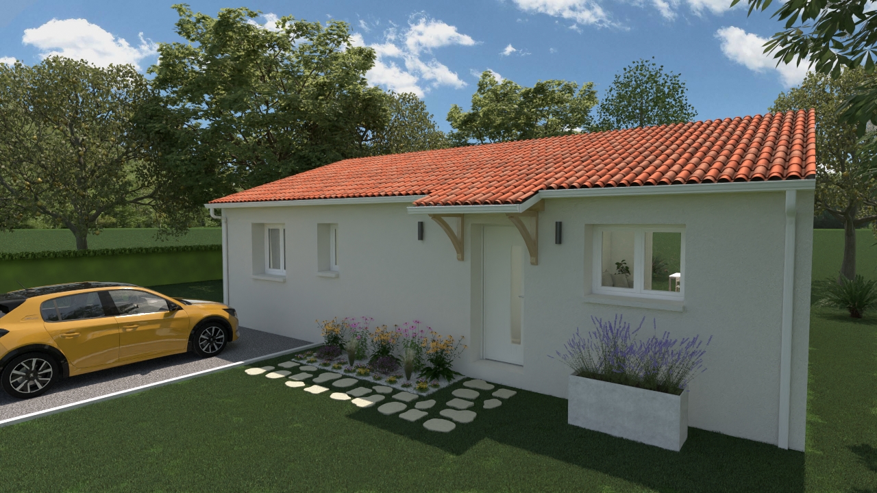 TERRAIN + MAISON A CAZERES SUR ADOUR