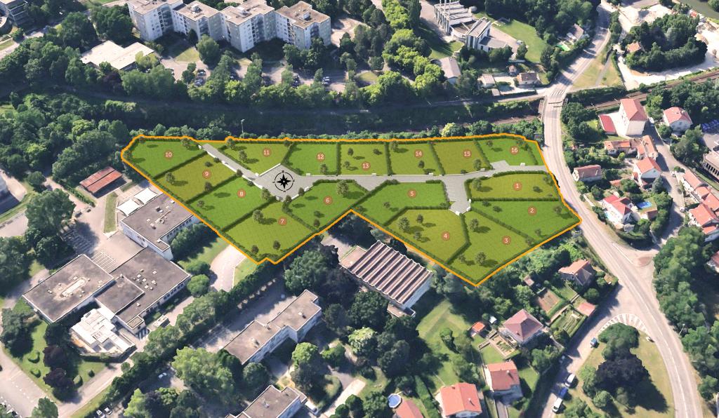 terrain à vendre viabilisé de 919m2 à Montbeliard