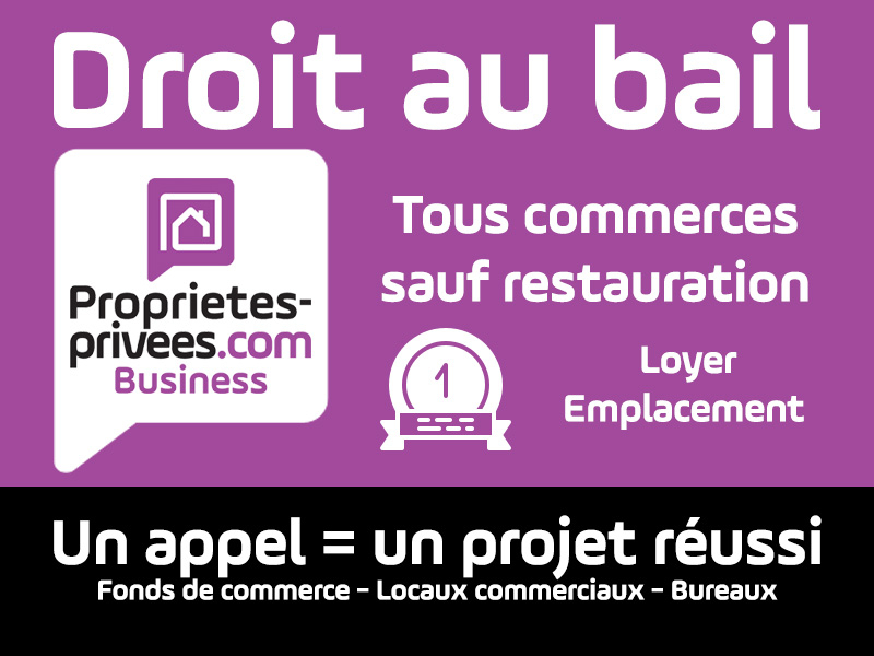 39100 DOLE - Cession Droit au bail Tous commerces sauf restauration - Local 78 m² - Emplacement N°1