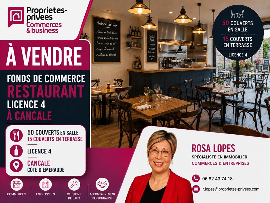 35260 CANCALE - BAR RESTAURANT 65 COUVERTS, TERRASSE