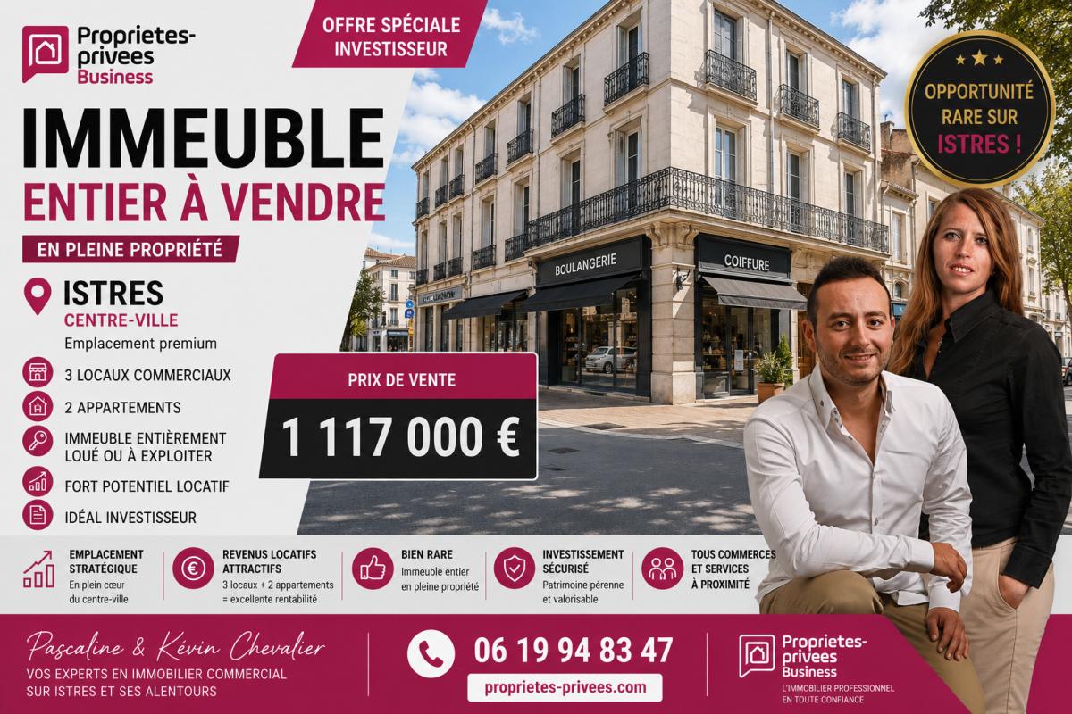 Immeuble de rapport locatif en centre ville d'Istres