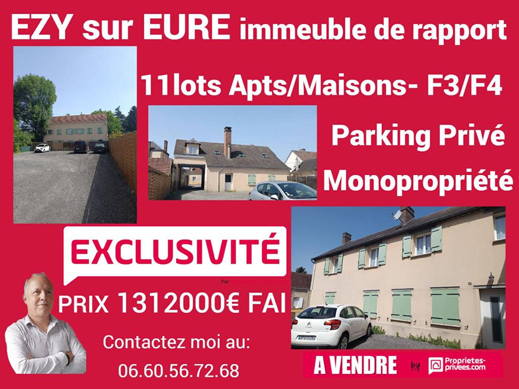 Immeuble rapport Ezy Sur Eure 11 logements 830 m2