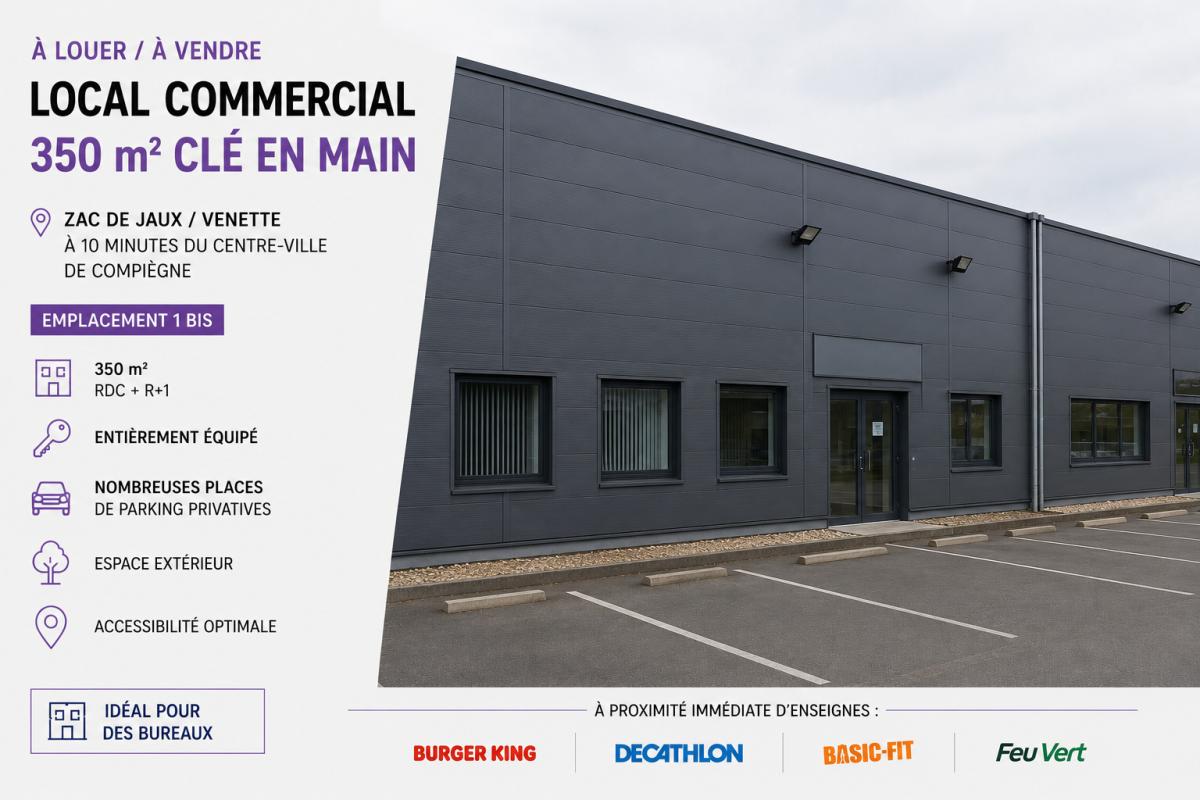 SECTEUR JAUX (60) - BUREAUX / LOCAL PROFESSIONNEL VENTE