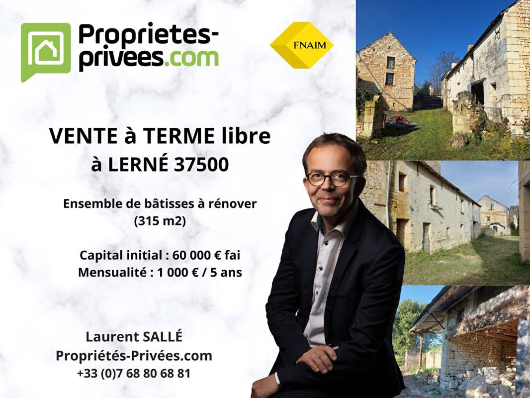 LERNÉ (37500) - Ensembles de Bâtisses à rénover (315 m2)