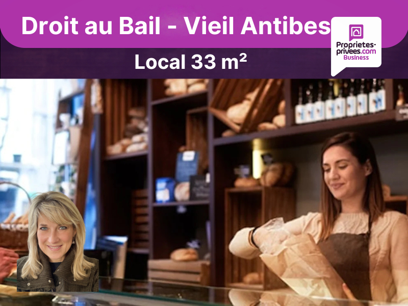 ANTIBES, Vieille ville - Droit au Bail , local 33 m² , Terrasse