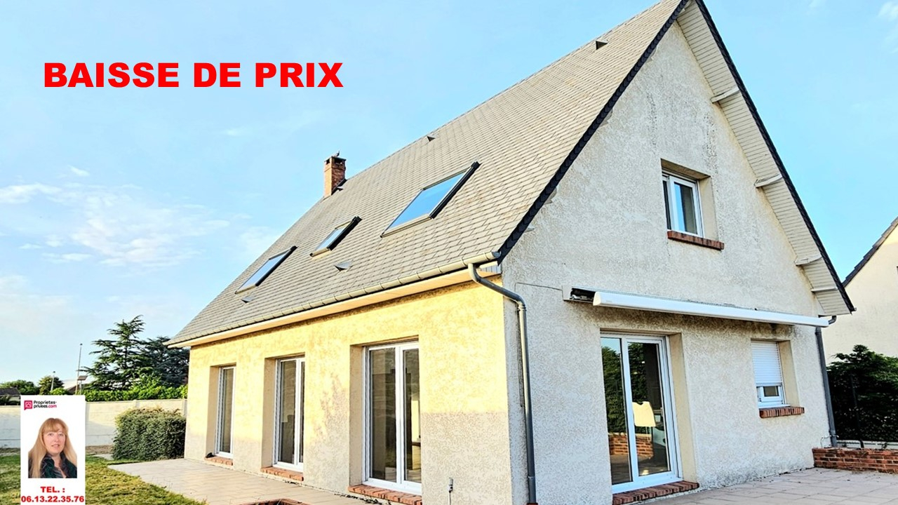 Baisse de Prix - Gaillon centre ville, au calme - Maison de 128 m2 - 4 chambres sur sous-sol total - Terrain plat de 700 m2 - Prix : 291.000