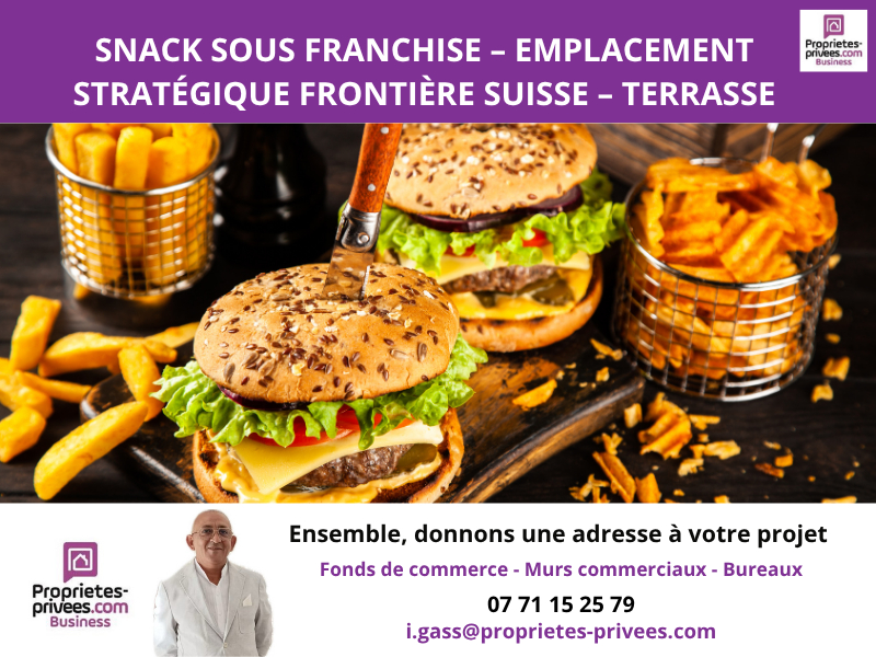 SNACK FRONTALIER /TERRASSE /FAIBLE LOYER/ OPPORTUNITÉ
