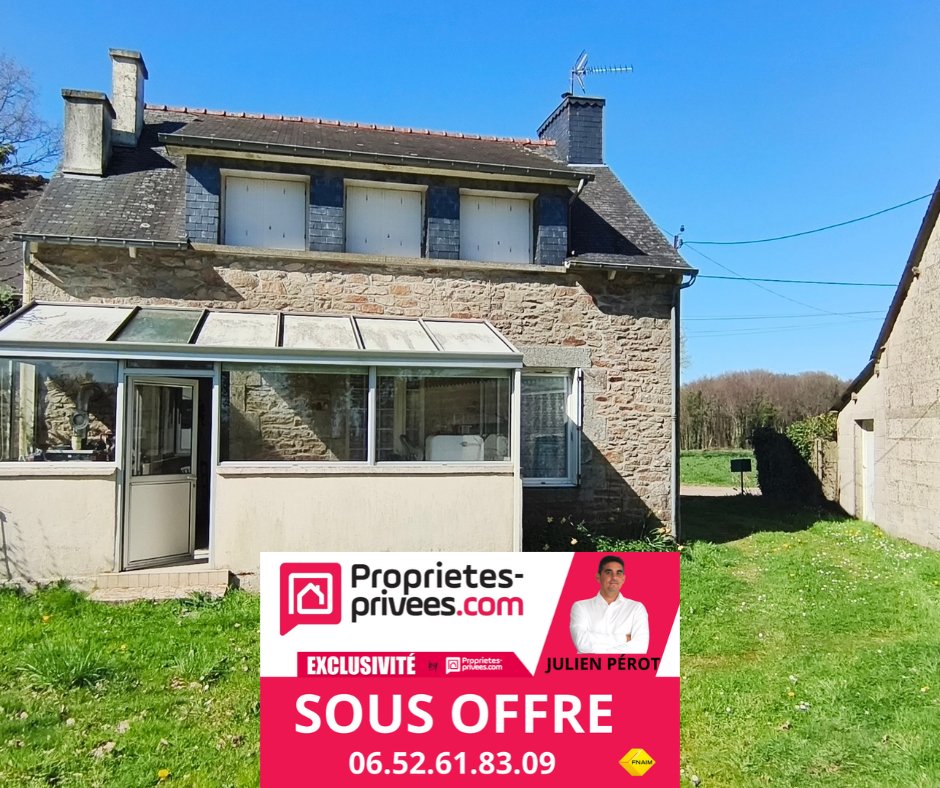 Exclusivité!! Côtes d'Armor. 22210 Plémet, Maison en pierres, 2 chambres, dépendances, garage et terrain
