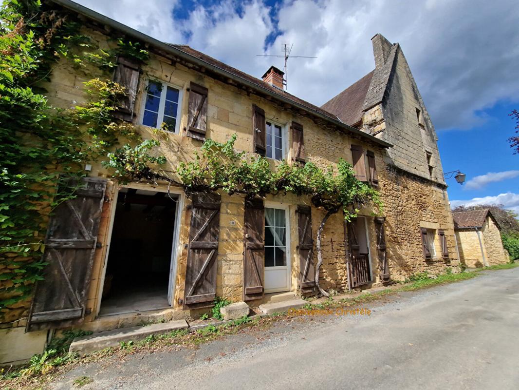 24290 Sergeac : deux maisons et terrain en pierre du pays