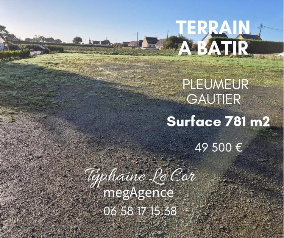 Parcelle de terrain à construire viabilisé disponible à Pleumeur Gautier