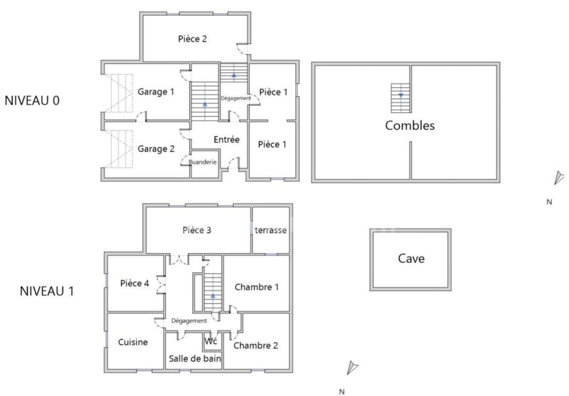 CHATENOIS-LES-FORGES (90700) – MAISON 127 M² – 3 CHAMBRES – COMBLES AMÉNAGEABLES – SOUS-SOL – 2 GARAGES – TERRAIN 749 M²
