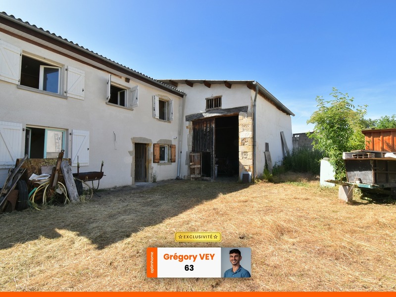 Maison sur 2 niveaux - 3 pièces - 64 m² - Grange et Jardin - LEZOUX (63)